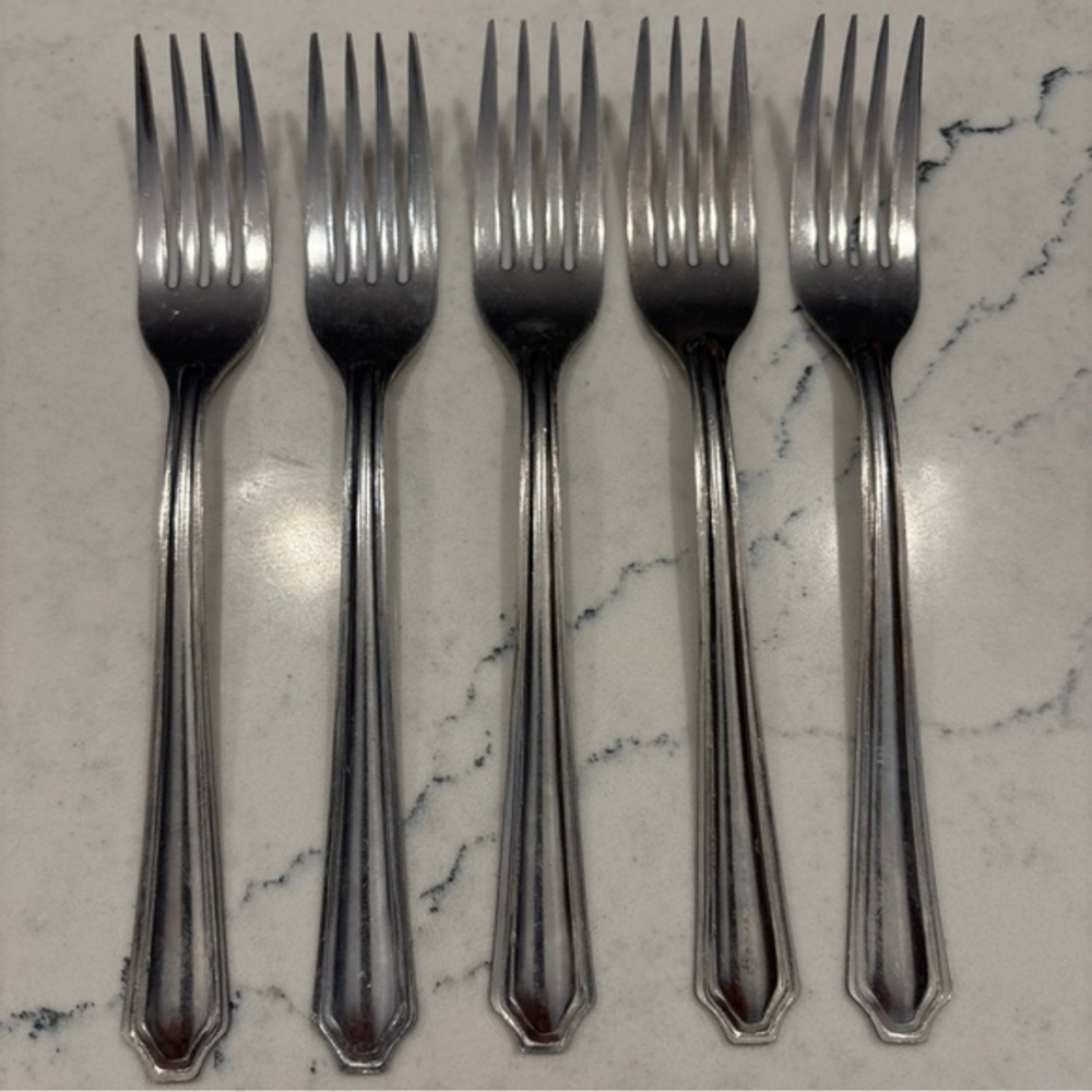 Delco Dinner Forks Set Of 5 silverware tableware stainless